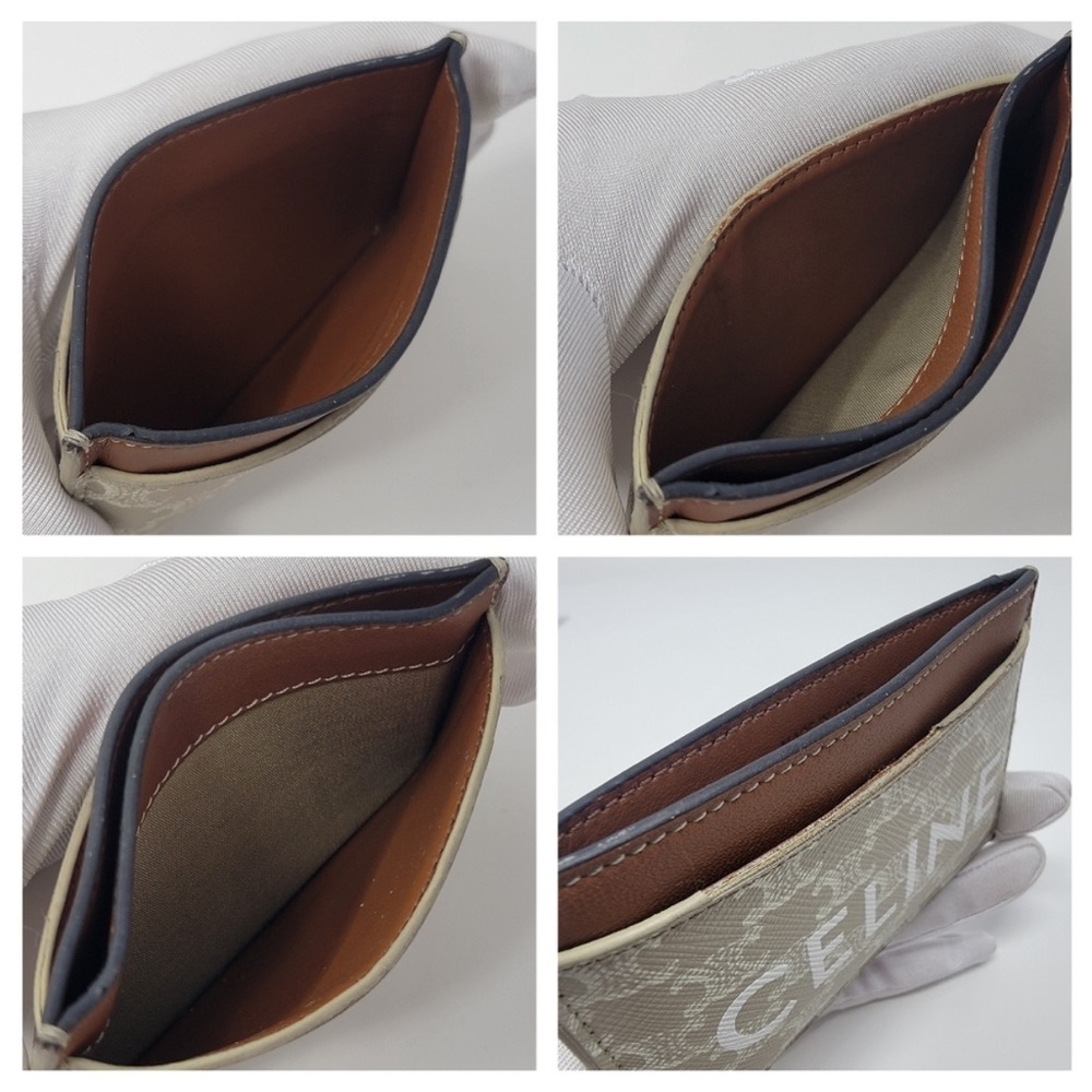 Celine Triomphe Card Holder in Coated Canvas and Calfskin.in EUC - Picture 9 of 9